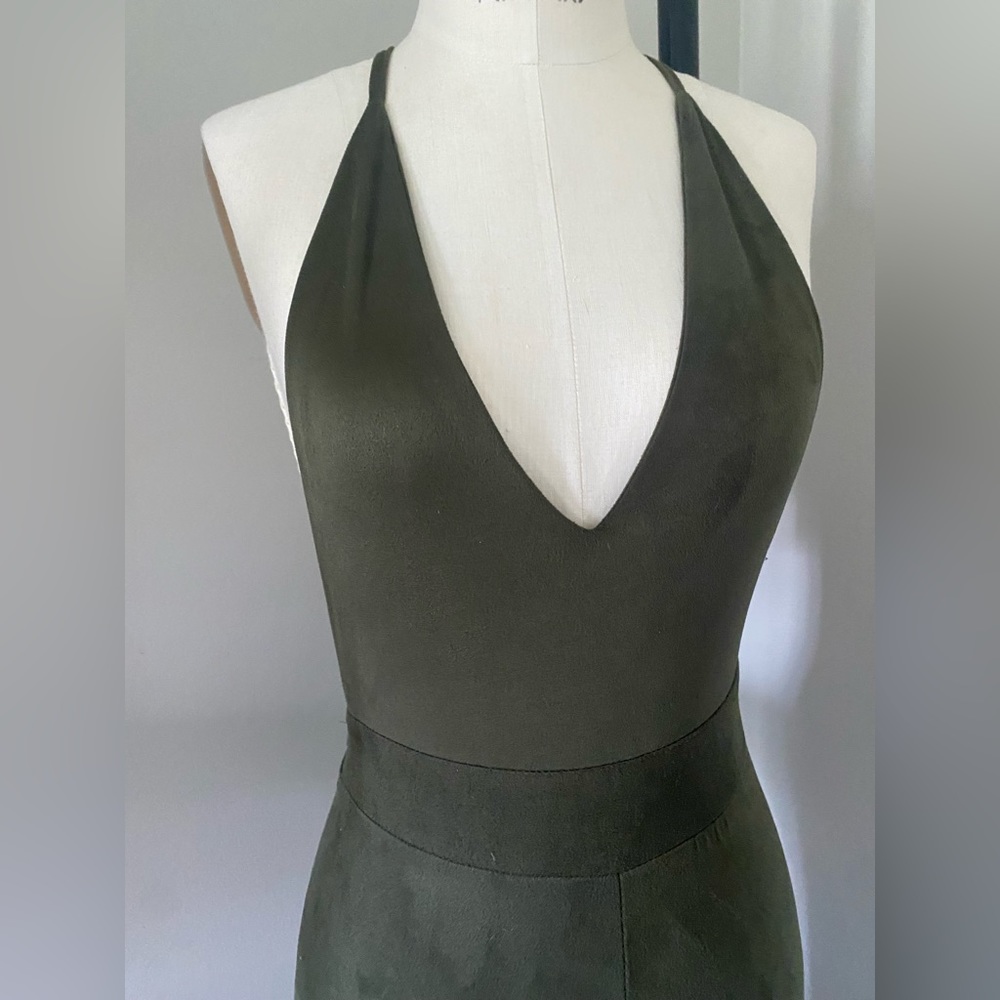 Soft Suede Forest Green Jumpsuit!